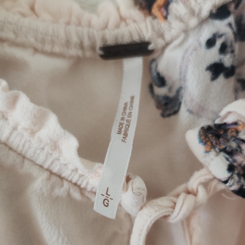 Free People Floral Romper in Cream and Black - Picture 2 of 7